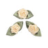 Satin Grub Rose with Leaves (available in 3 colours)