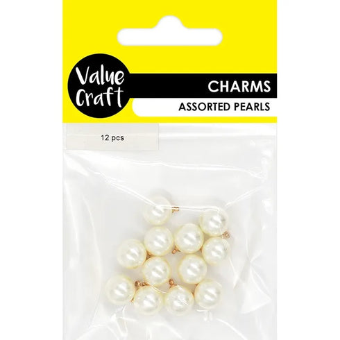 10mm Ivory Colour Pearl Charms