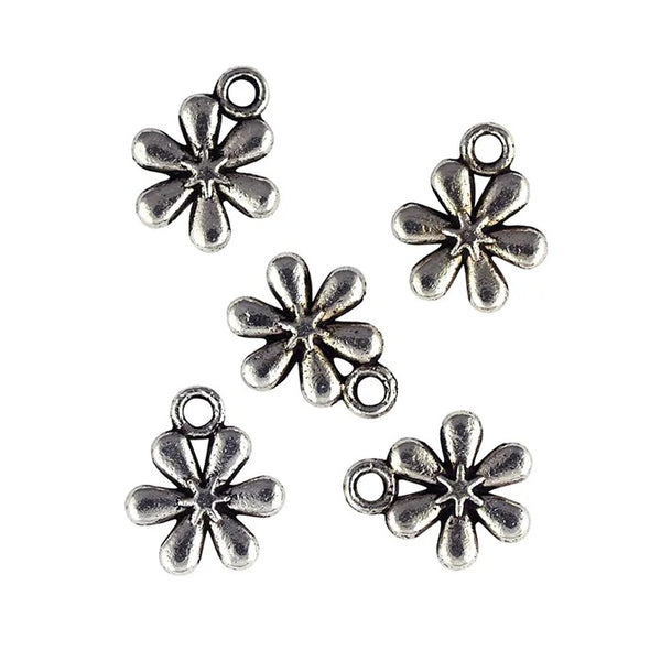 10mm Metal Alloy Flower Charms
