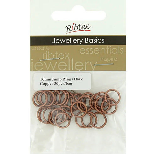 10mm Metal Alloy Jump Rings (available in 8 colours)