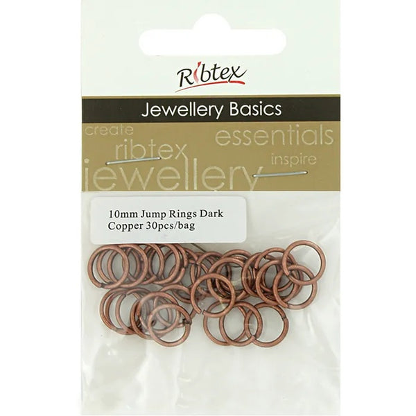 10mm Metal Alloy Jump Rings (available in 8 colours)