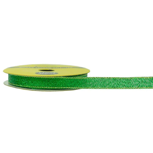 10mm Nylon Metallic Green Colour Taffeta Ribbon
