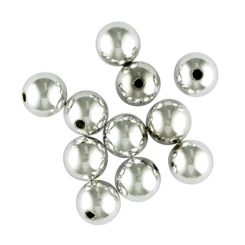 10mm Plastic Round Shiny Beads (available in 2 colours)