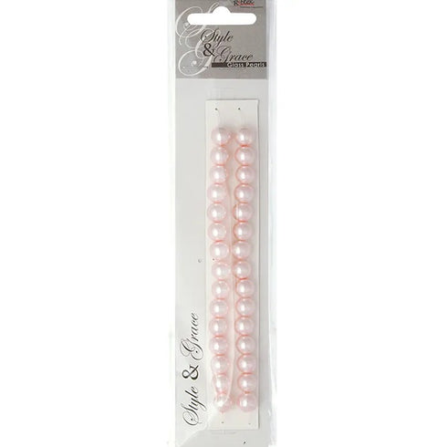 10mm Round Glass Pearl Beads (available in 3 colours)