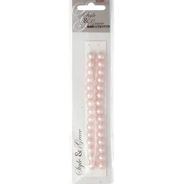 10mm Round Glass Pearl Beads (available in 3 colours)