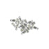 10mm Silver Colour Metal Alloy Leather Clamps