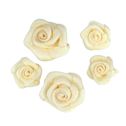 10mm & 15mm Assorted Grub Rose Flowers (available in 8 colours)