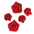 10mm & 15mm Assorted Grub Rose Flowers (available in 8 colours)