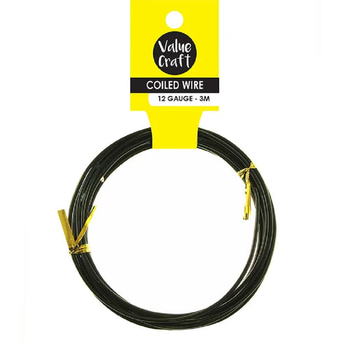 12 Gauge Craft Coiled Wire (available in 3 colours)