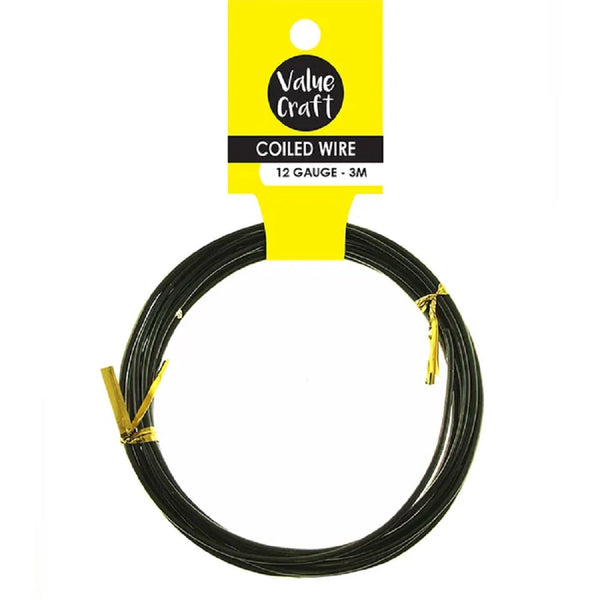 12 Gauge Craft Coiled Wire (available in 3 colours)