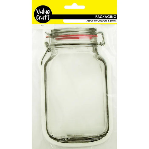 12cm x 19.5cm Mason Jar Shaped Zip Lock Bags (available in 2 designs)