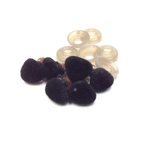 12mm Flock Dog Noses (available in 2 colours)