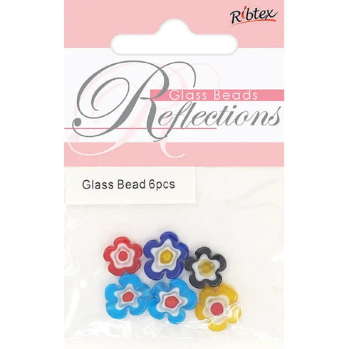 12mm Flower Millefiori Glass Beads