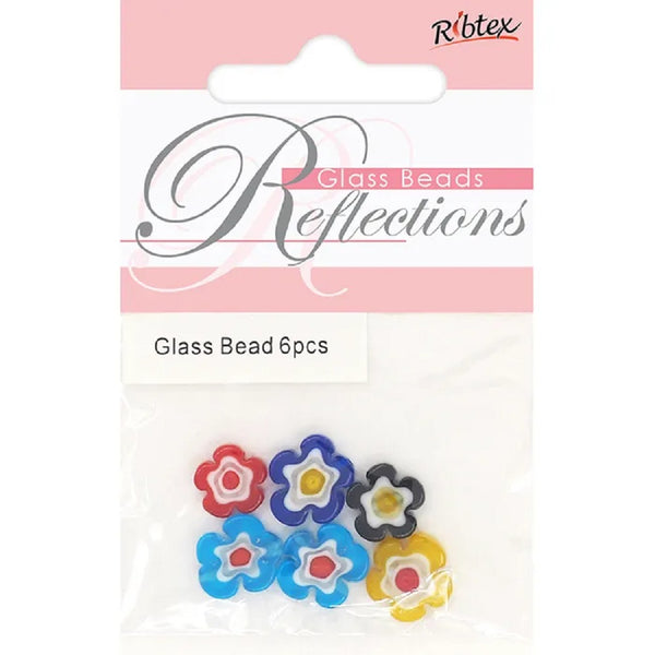 12mm Flower Millefiori Glass Beads