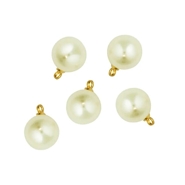 12mm Ivory Colour Pearl Charms