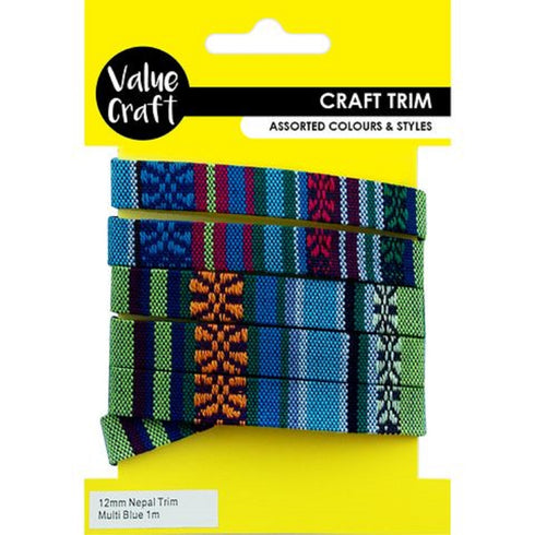 12mm PU Back Blue Trims