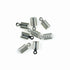 12mm Silver Colour Metal Alloy Leather Clamps
