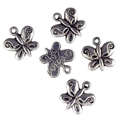 13mm Metal Alloy Butterfly Charms