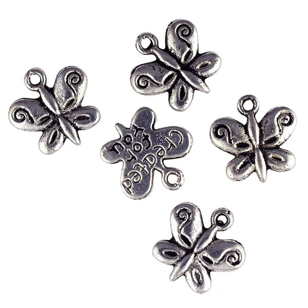 13mm Metal Alloy Butterfly Charms