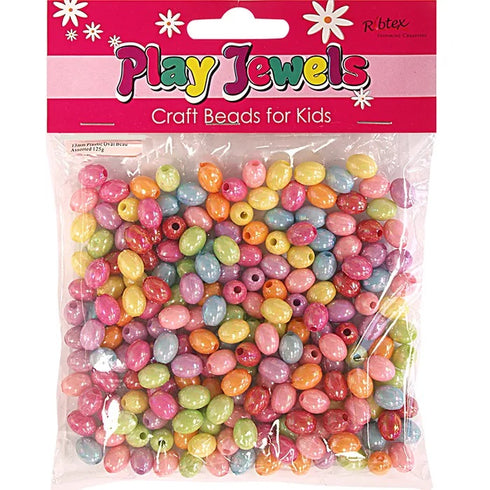 13mm Plastic Oval Shape Beads