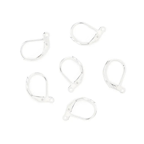 13mm Silver Colour Earring Hook with Lever Back