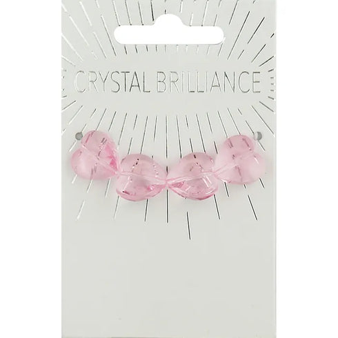 14mm Crystal Hearts Beads (available in 4 colours)