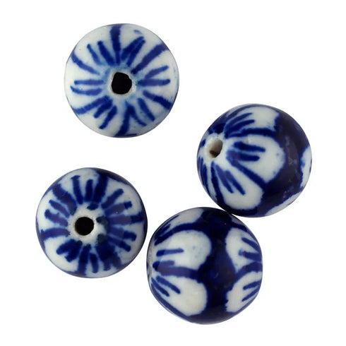 14mm Round Porcelain Beads