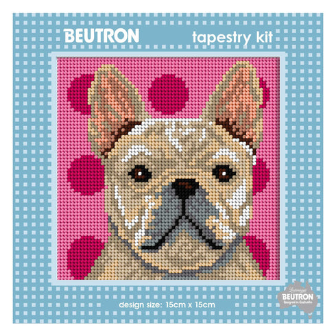 15cm x 15cm French Bulldog Dog Tapestry Kit