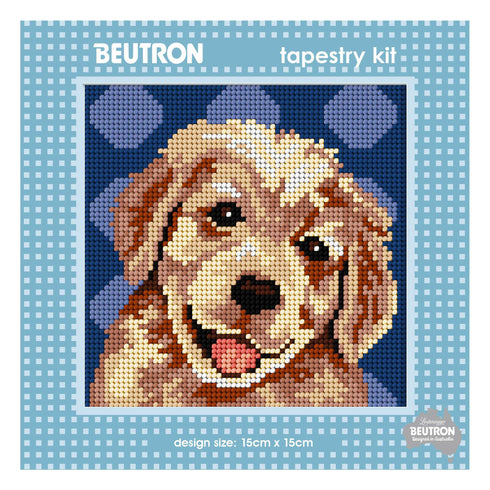 15cm x 15cm Golden Retriever Dog Tapestry Kit