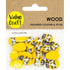 15mm-19mm Wooden Bees Embellishment