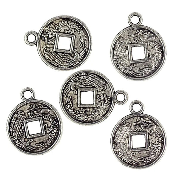 15mm Metal Alloy Coin Charms