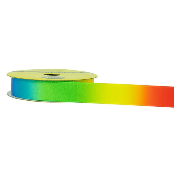15mm Ombre Rainbow Satin Ribbon