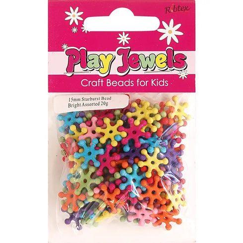 15mm Plastic Starburst Beads