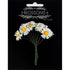 15mm White Colour Fabric Daisy's on Stems Flower