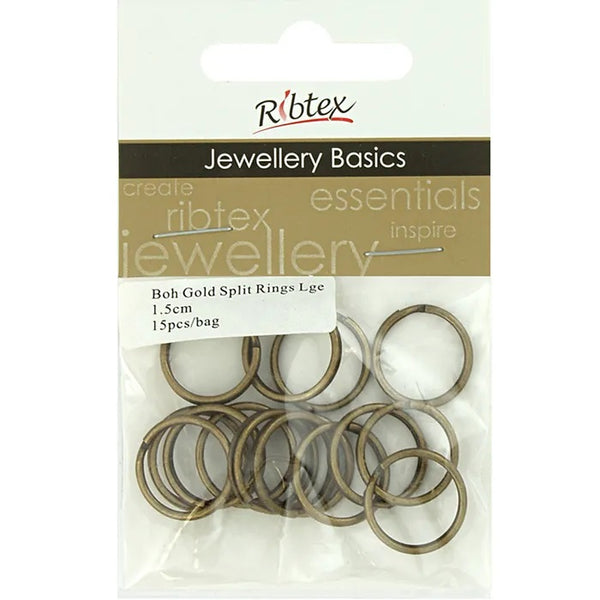 16mm Metal Alloy Split Rings (available in 2 colours)
