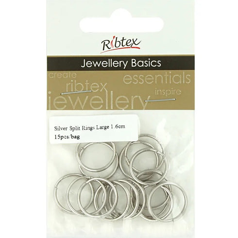 16mm Metal Alloy Split Rings (available in 2 colours)