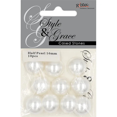 16mm Style & Grace Half Pearl