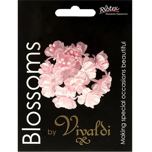 17mm Polyester Flower with Mini Pearl Stamens (available in 4 colours)