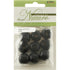18mm Black Round Wooden Beads