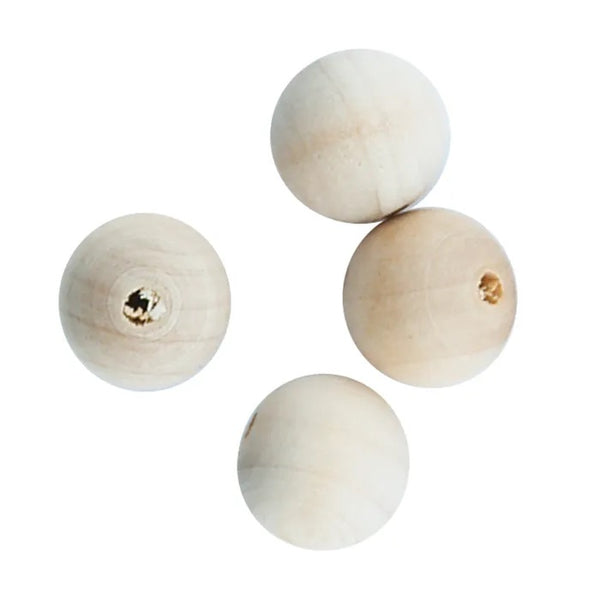 18mm Natural Wooden Round Beads