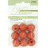 18mm Orange Round Wooden Beads