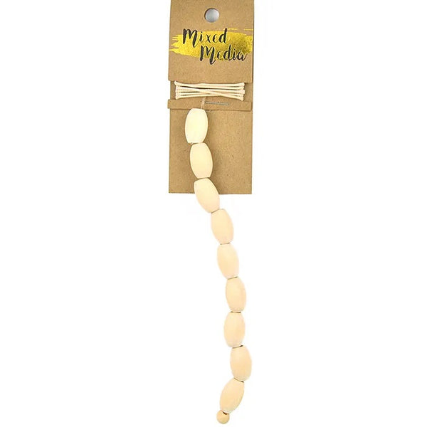 18mm Wooden Barrell Beads