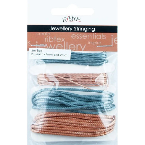 1mm & 2mm Waxed Cord (available in 6 colours)