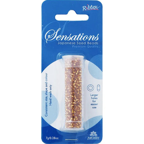 2.2mm Gold Lined Gold Colour Toho Seed Beads