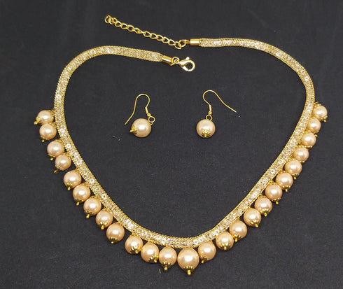 Pearl Necklace & Earring Beads Jewellery