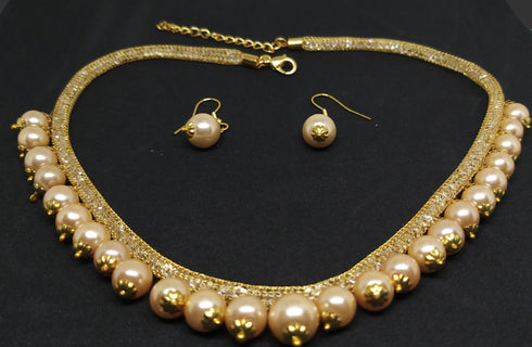 Pearl Necklace & Earring Beads Jewellery