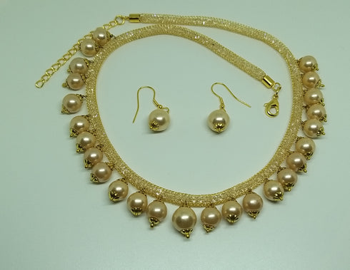 Pearl Necklace & Earring Beads Jewellery