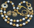 White & Gold Handmade Necklace & Earring Silk Thread Jewellery
