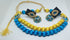 Yellow & Blue Handmade Necklace & Earring Silk Thread Jewellery