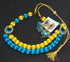 Yellow & Blue Handmade Necklace & Earring Silk Thread Jewellery